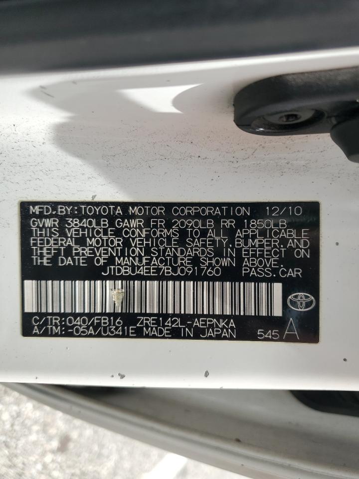 JTDBU4EE7BJ091760 2011 Toyota Corolla Base