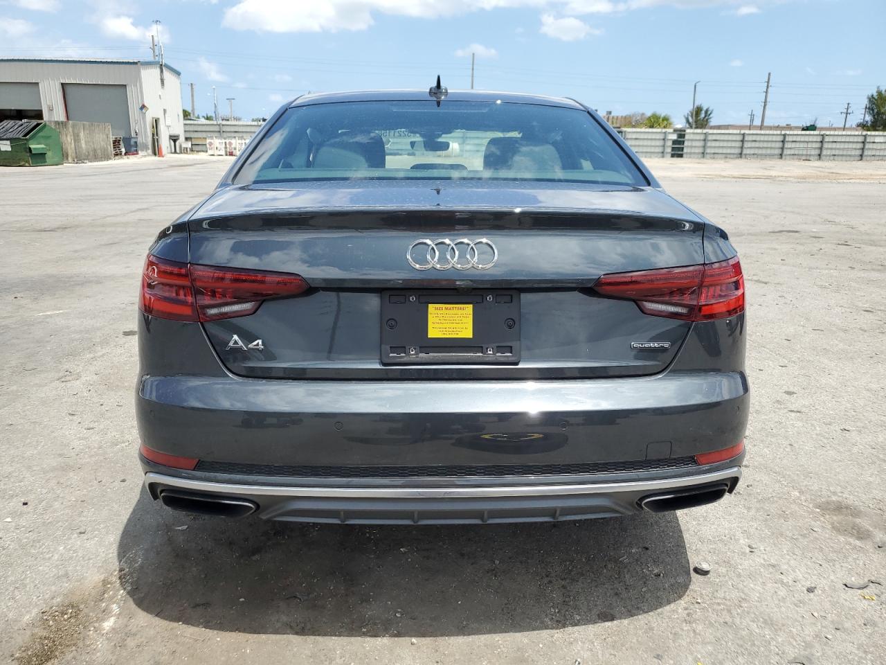 2019 Audi A4 Premium Plus VIN: WAUENAF41KA076103 Lot: 52211584