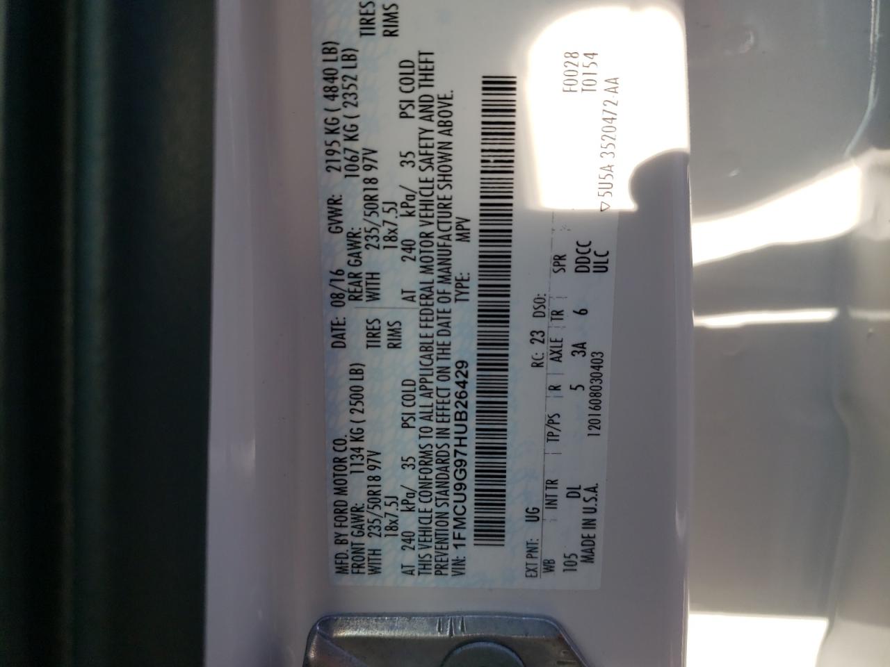 1FMCU9G97HUB26429 2017 FORD ESCAPE - Image 13