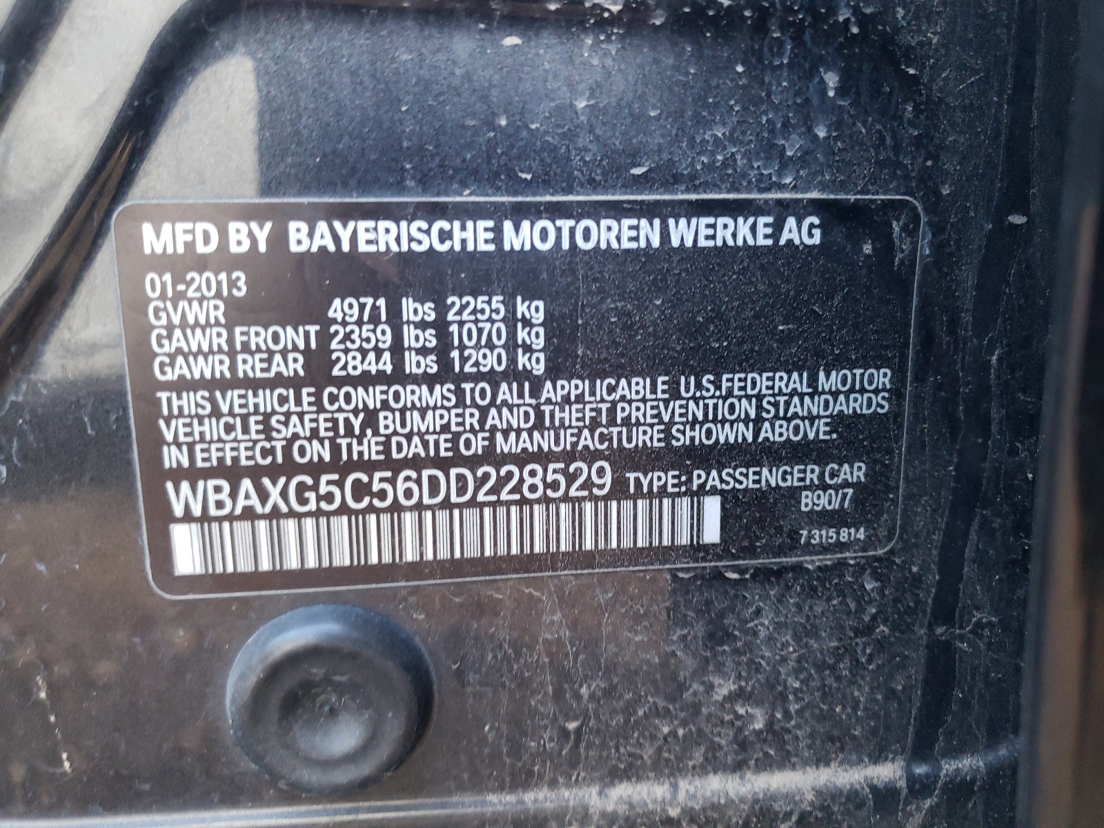 WBAXG5C56DD228529 2013 BMW 528 I
