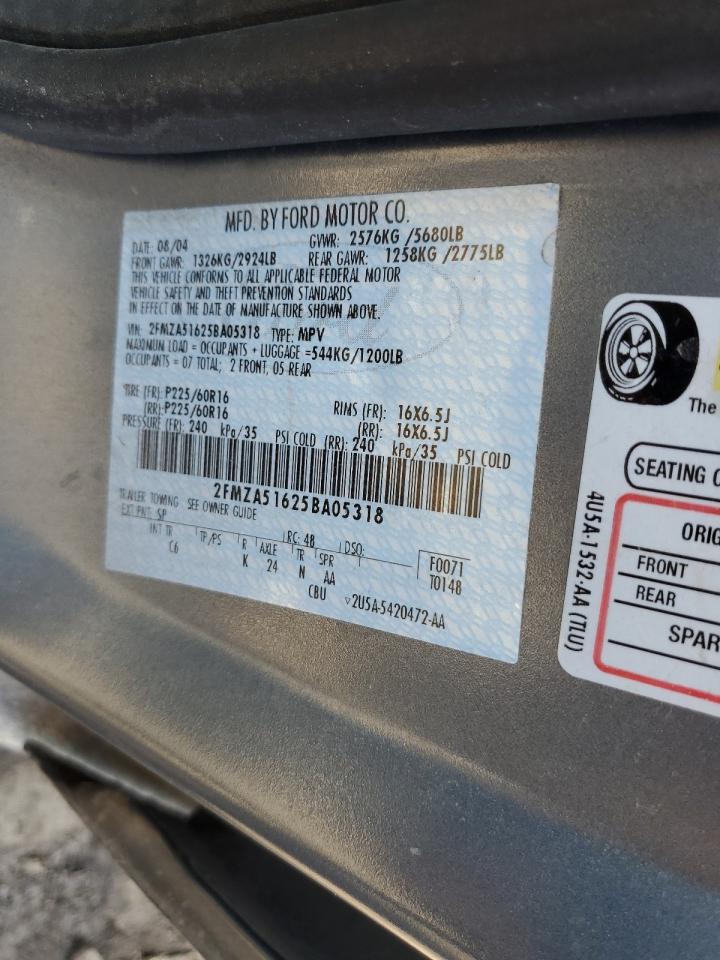 2FMZA51625BA05318 2005 Ford Freestar Se