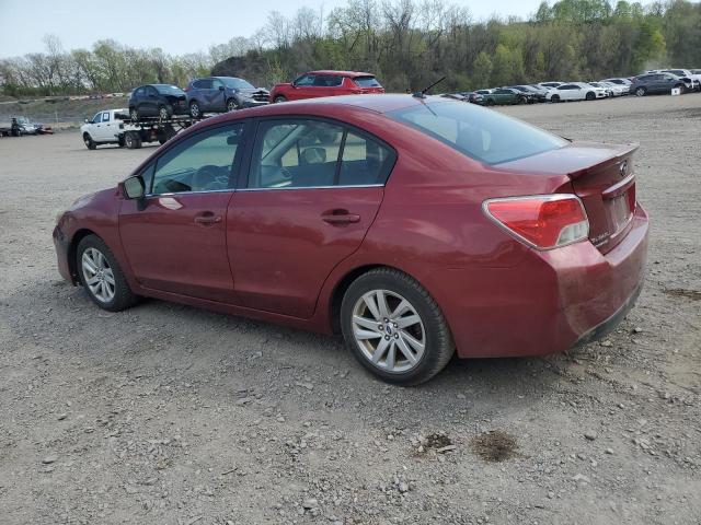 Sedans SUBARU IMPREZA 2016 Burgundy