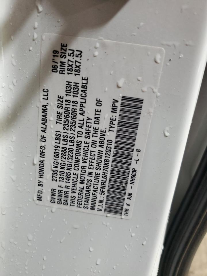 5FNRL6H70KB120310 HONDA All Models 2019