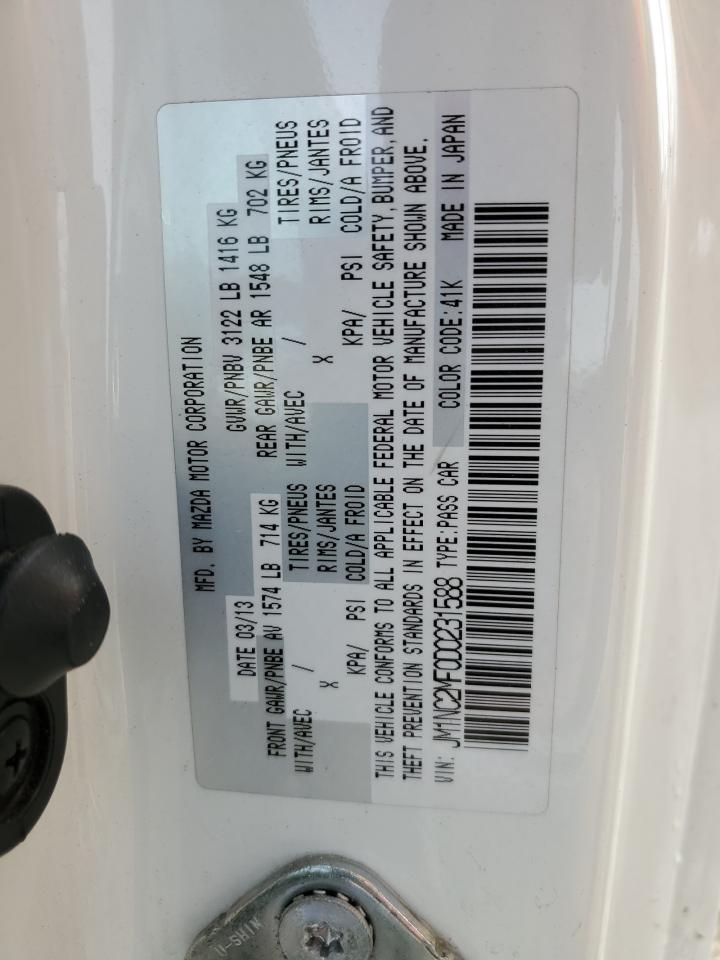2013 Mazda Mx-5 Miata Club VIN: JM1NC2MF0D0231588 Lot: 53745365