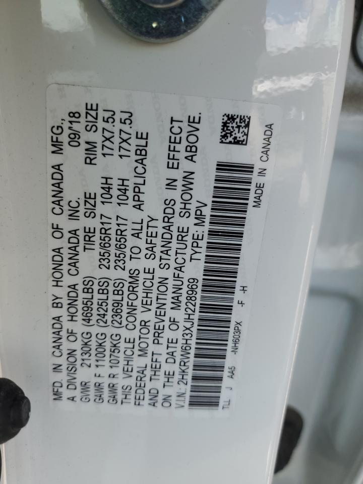 2HKRW6H3XJH228969 HONDA CRV 2018
