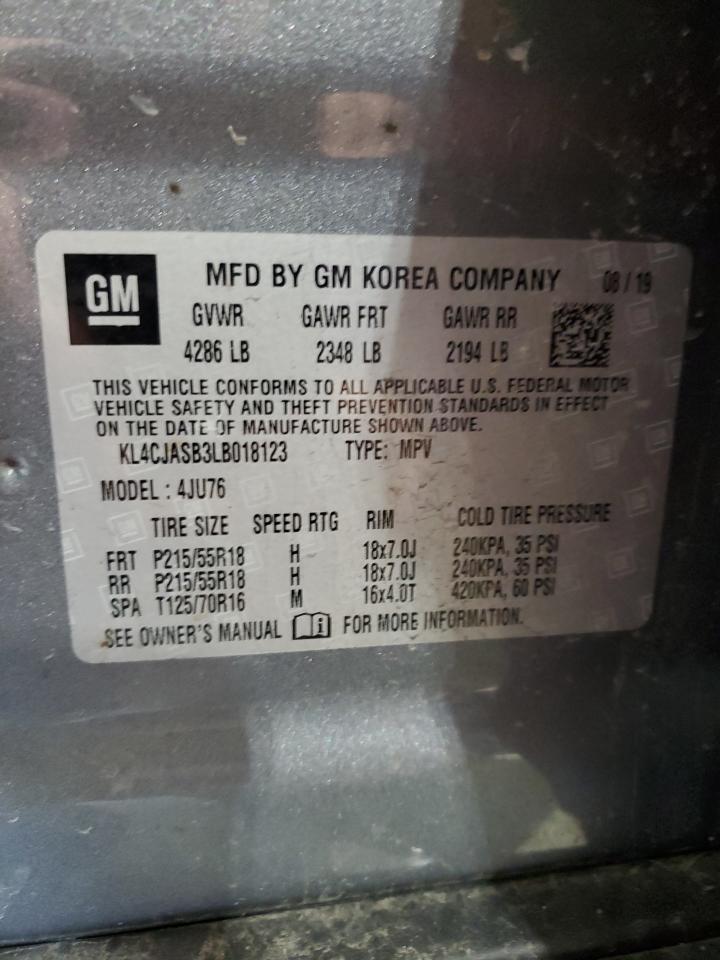 2020 Buick Encore Preferred VIN: KL4CJASB3LB018123 Lot: 53333795
