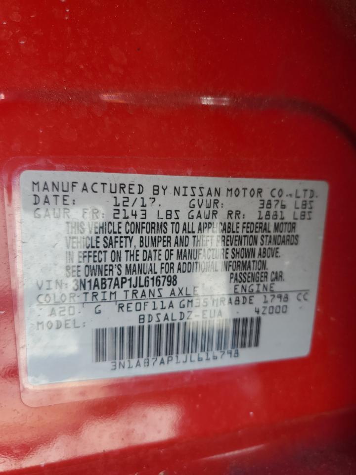 3N1AB7AP1JL616798 NISSAN SENTRA 2018