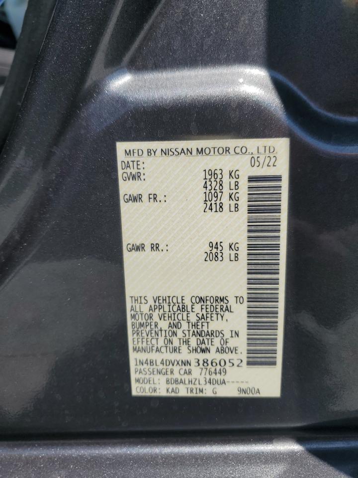 1N4BL4DVXNN386052 NISSAN ALTIMA 2022