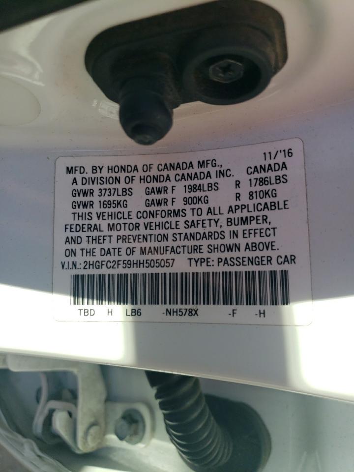 2HGFC2F59HH505057 HONDA CIVIC 2017