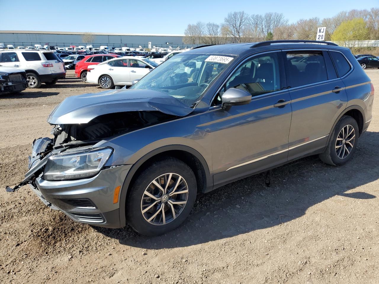 2020 VOLKSWAGEN TIGUAN GRAY VIN: 3VV2B7AX1LM106273