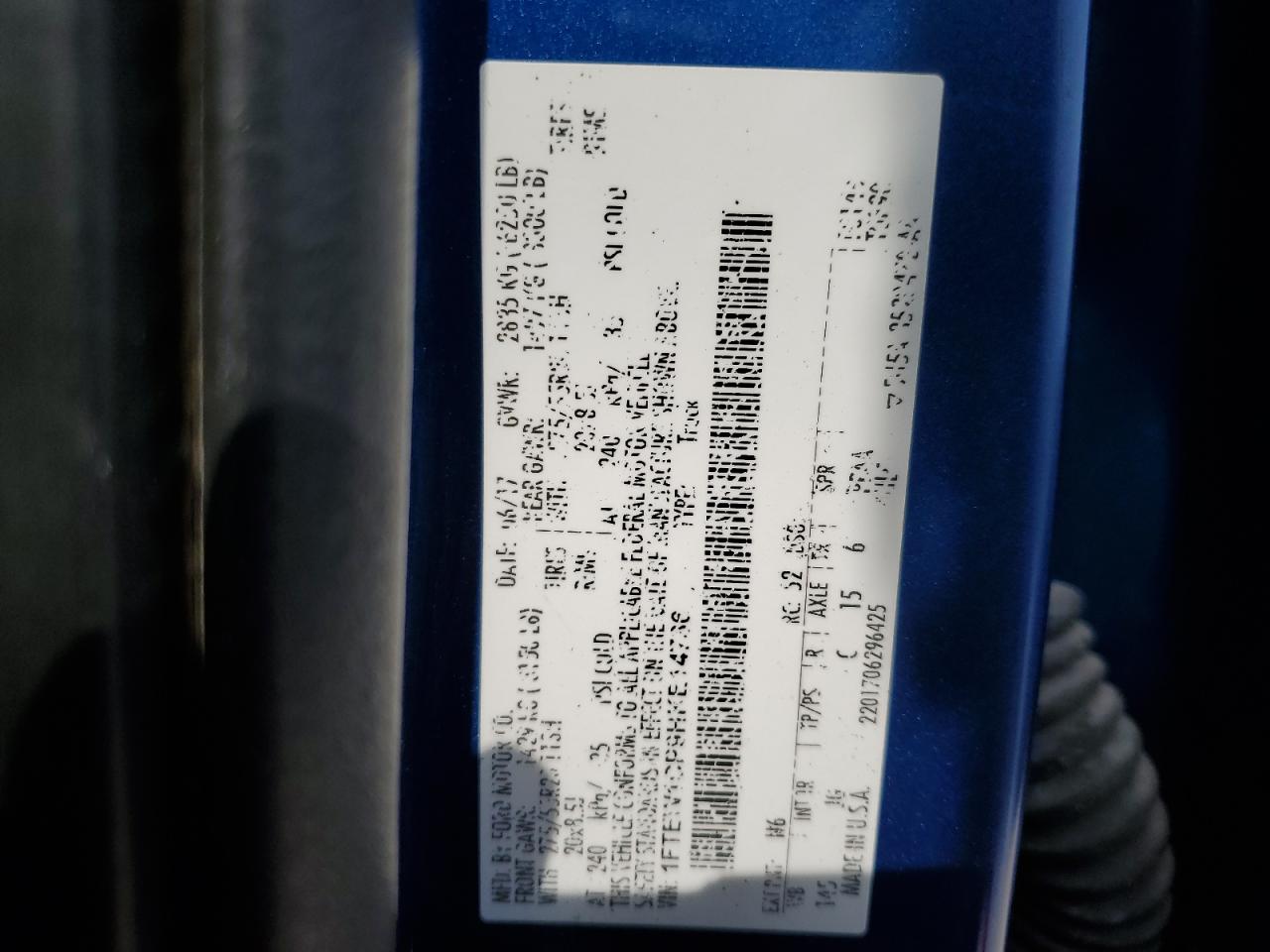 1FTEW1CP9HKE14736 FORD F-150 2017