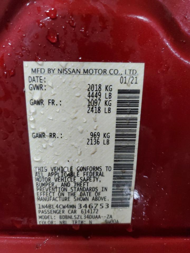1N4BL4CW4MN346753 NISSAN ALTIMA 2021