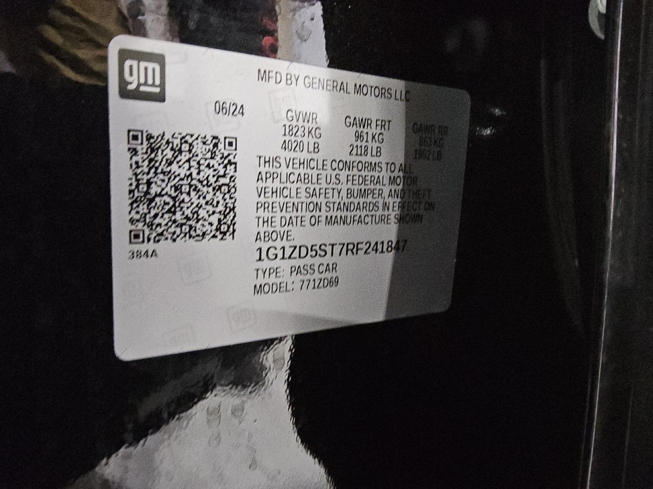 1G1ZD5ST7RF241847 CHEVROLET MALIBU 2024