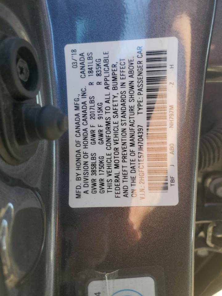 2018 Honda Civic Si VIN: 2HGFC2E570H704397 Lot: 51868535
