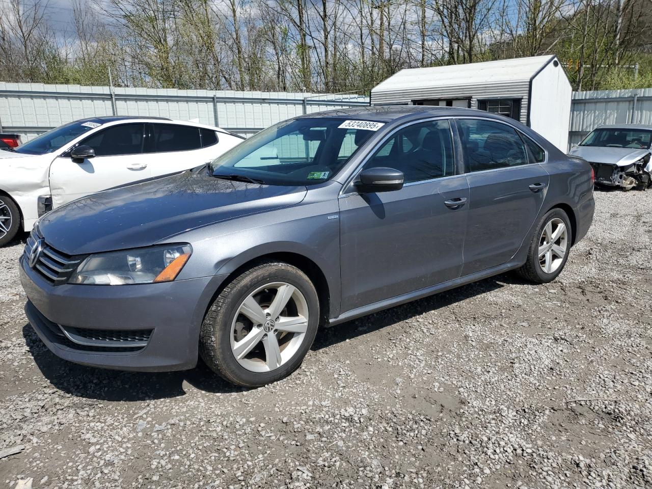 2014 Volkswagen Passat S grey sedan gas 1VWAT7A32EC054366 photo #1