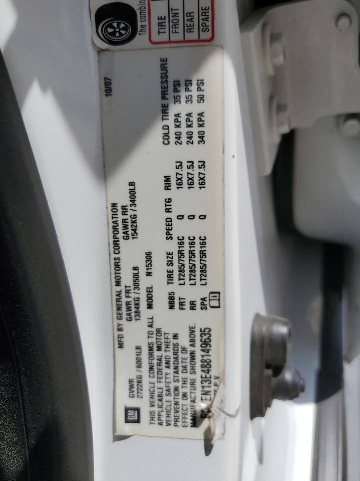 2008 Hummer H3 VIN: 5GTEN13E488149635 Lot: 54715305