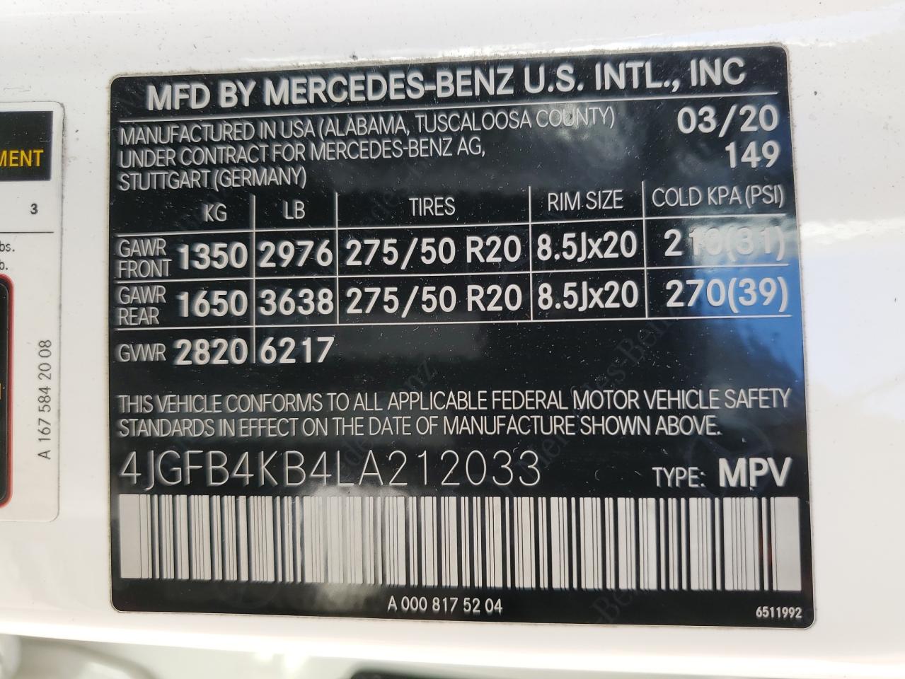 2020 Mercedes-Benz Gle 350 4Matic VIN: 4JGFB4KB4LA212033 Lot: 53480625