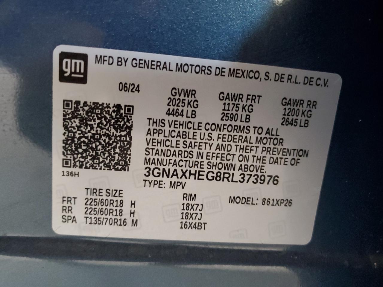 3GNAXHEG8RL373976 CHEVROLET EQUINOX 2024