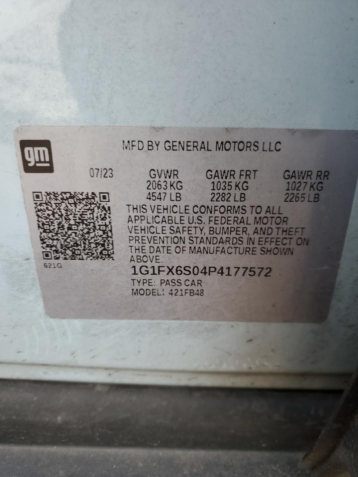 1G1FX6S04P4177572 CHEVROLET BOLT 2023