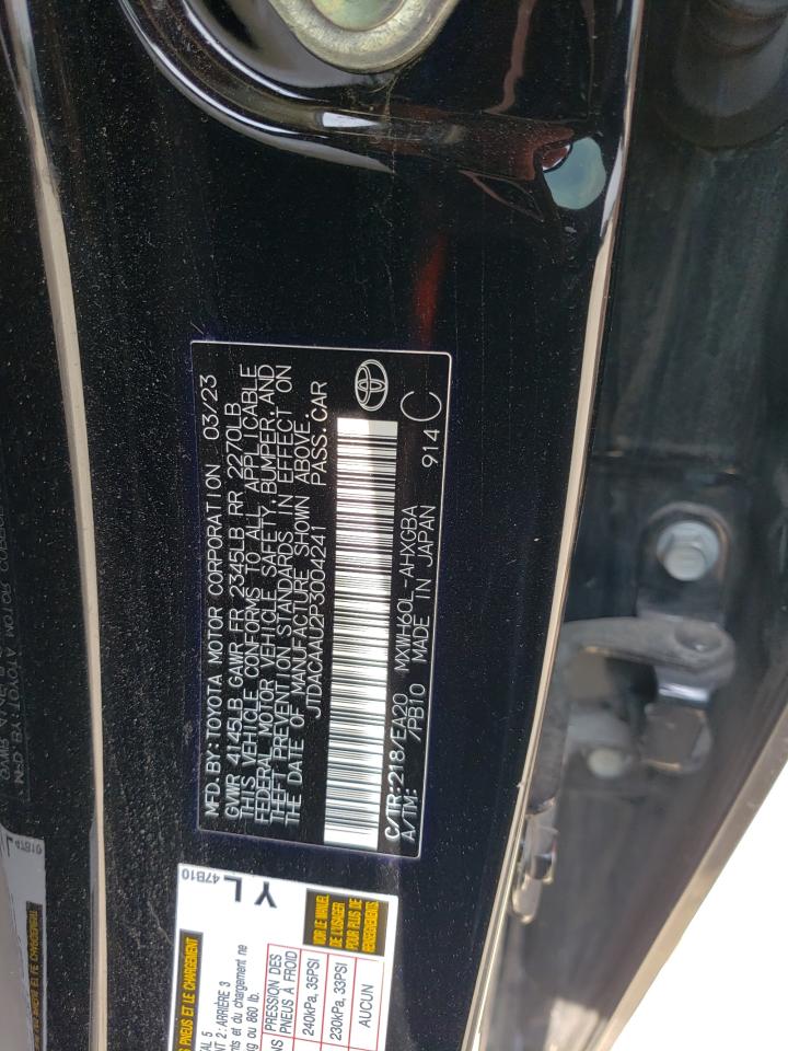 JTDACAAU2P3004241 TOYOTA PRIUS 2023