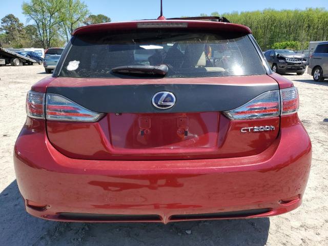 LEXUS CT 200 2012 Czerwony