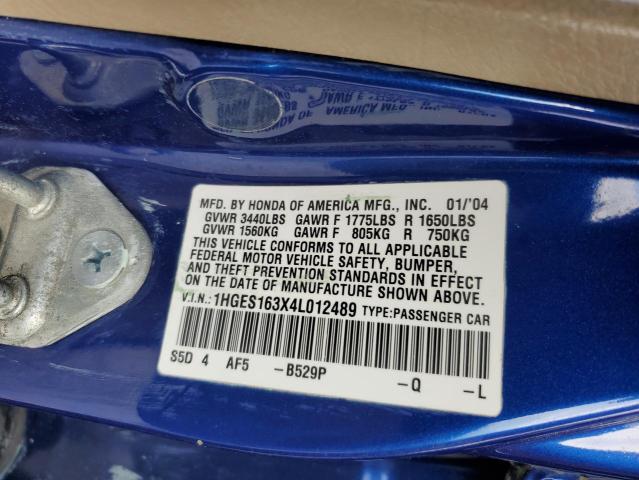 2004 HONDA CIVIC DX VP