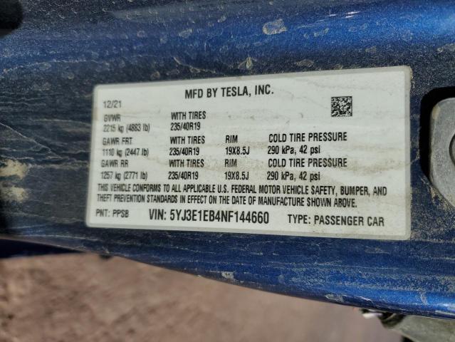 2022 TESLA MODEL 3 