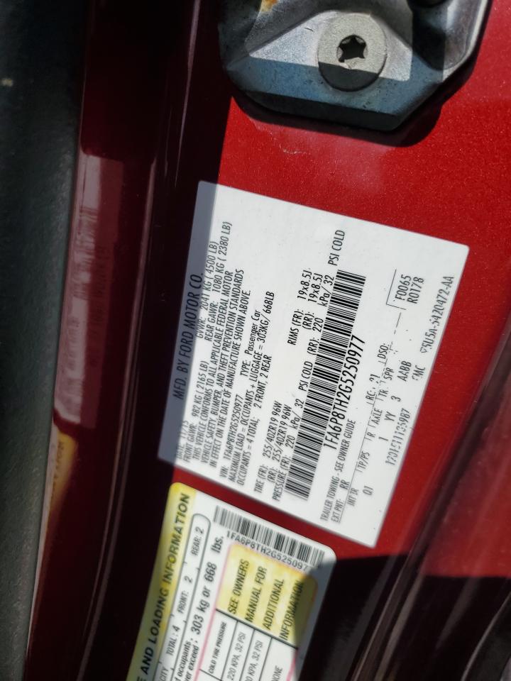 1FA6P8TH2G5250977 FORD ALL Models 2016