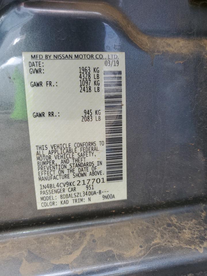 1N4BL4CV9KC217701 NISSAN ALTIMA 2019