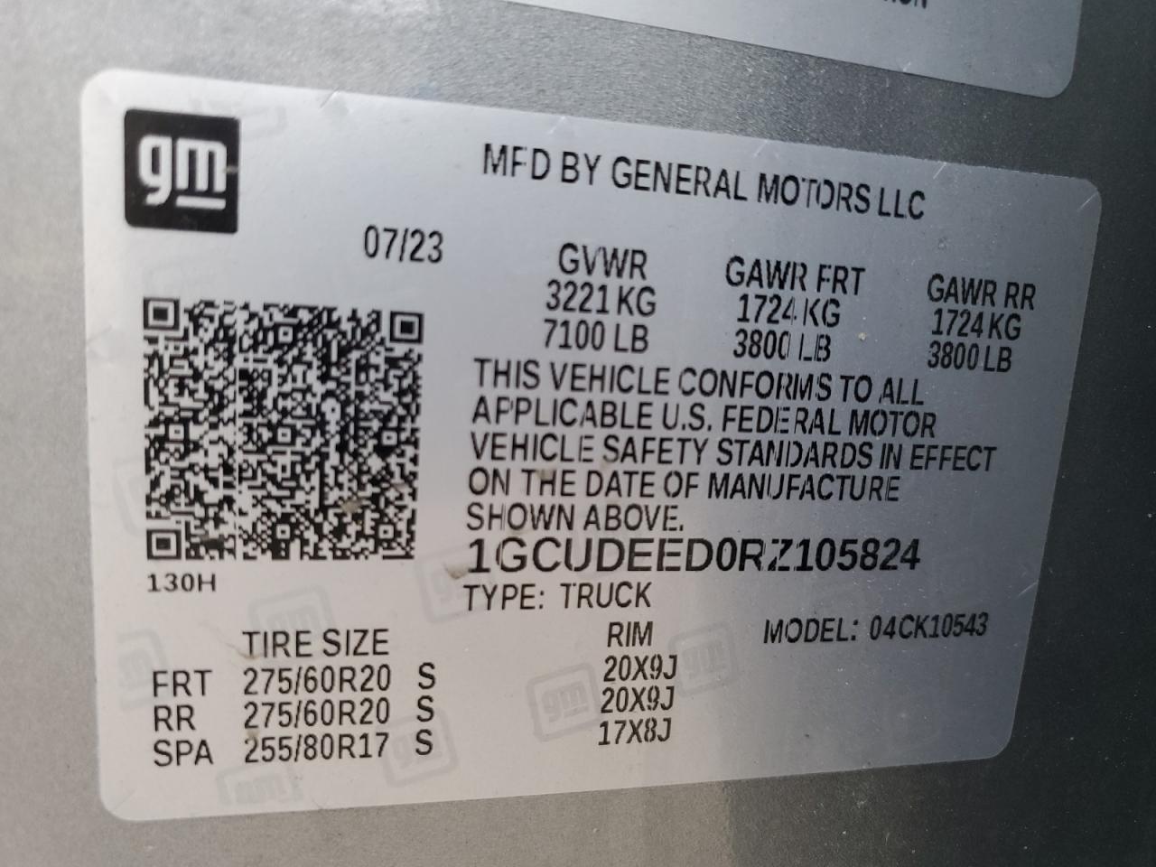 1GCUDEED0RZ105824 CHEVROLET ALL Models 2024