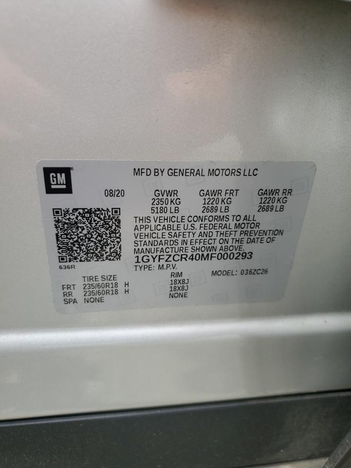 2021 Cadillac Xt4 Premium Luxury VIN: 1GYFZCR40MF000293 Lot: 54237315