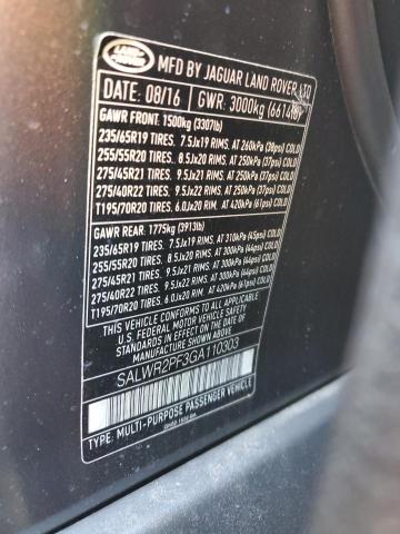 2016 LAND ROVER RANGE ROVER SPORT HSE  
