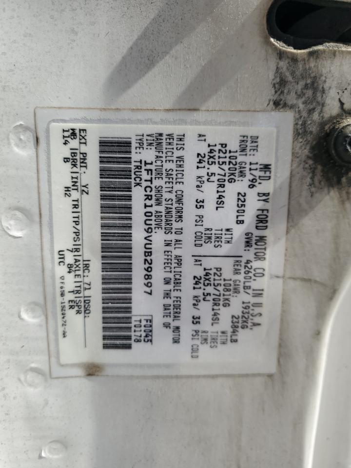 1997 Ford Ranger VIN: 1FTCR10U9VUB29897 Lot: 49851925