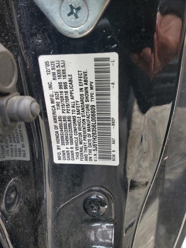 2006 Honda Element Lx VIN: 5J6YH28356L006609 Lot: 54709215