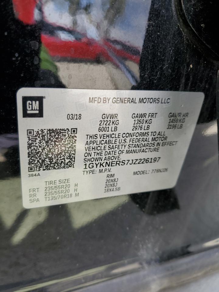 2018 Cadillac Xt5 Premium Luxury VIN: 1GYKNERS7JZ226197 Lot: 52640655