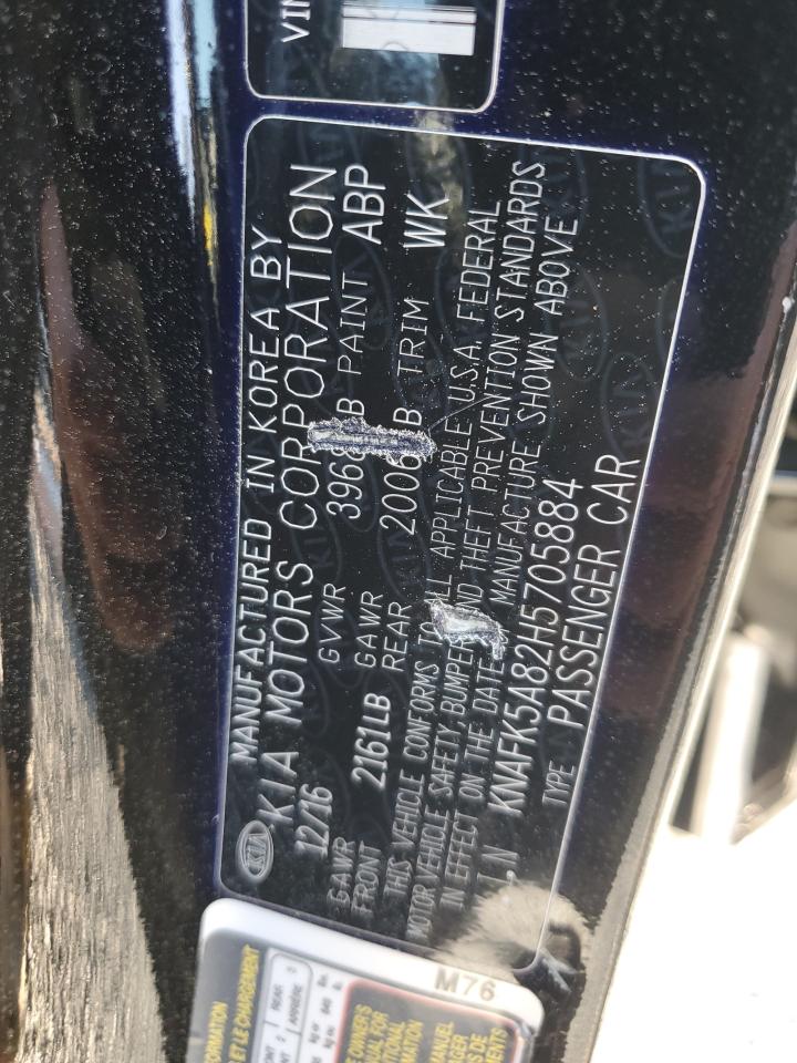 2017 Kia Forte Lx VIN: KNAFK5A82H5705884 Lot: 52519195