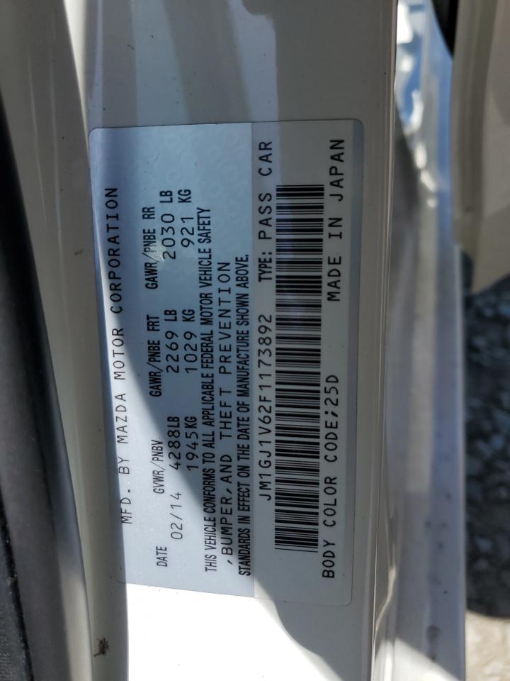 2015 Mazda 6 Touring VIN: JM1GJ1V62F1173892 Lot: 52122555