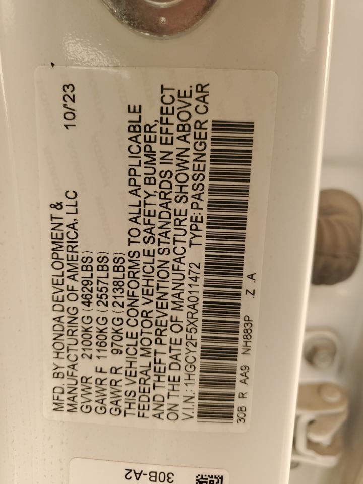 1HGCY2F5XRA011472 HONDA ACCORD 2024