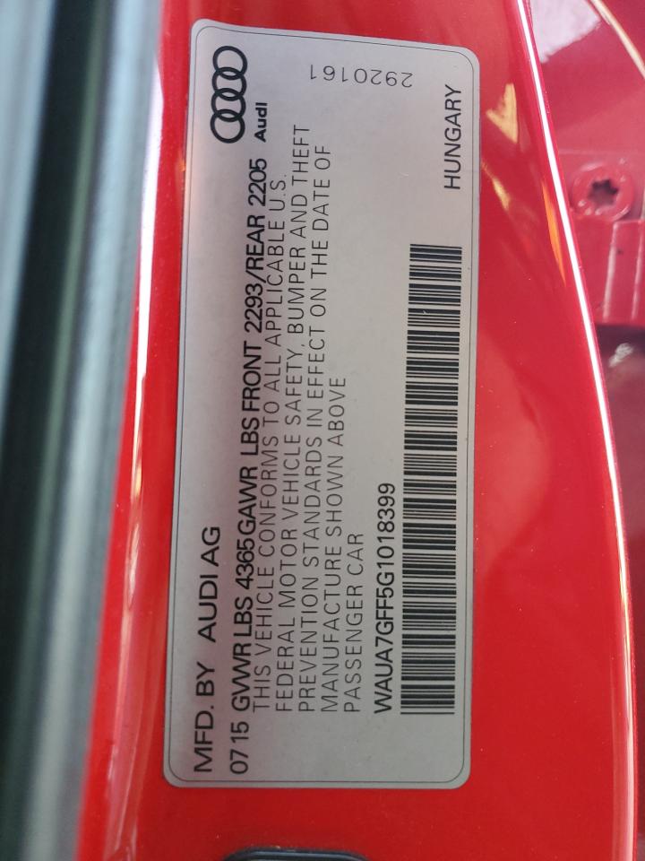 2016 Audi A3 Premium VIN: WAUA7GFF5G1018399 Lot: 52251395