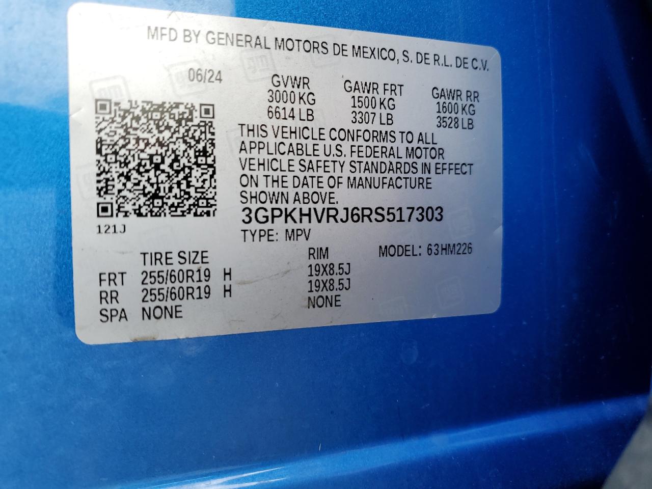 3GPKHVRJ6RS517303 HONDA PROLOGUE E 2024