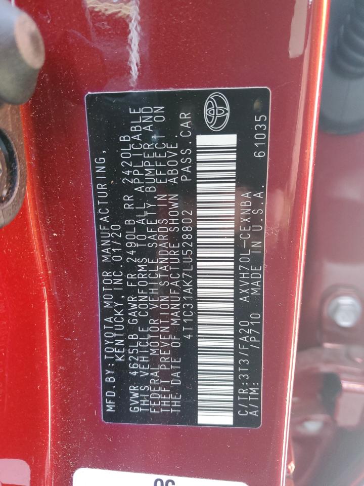 4T1C31AK7LU528802 TOYOTA CAMRY 2020