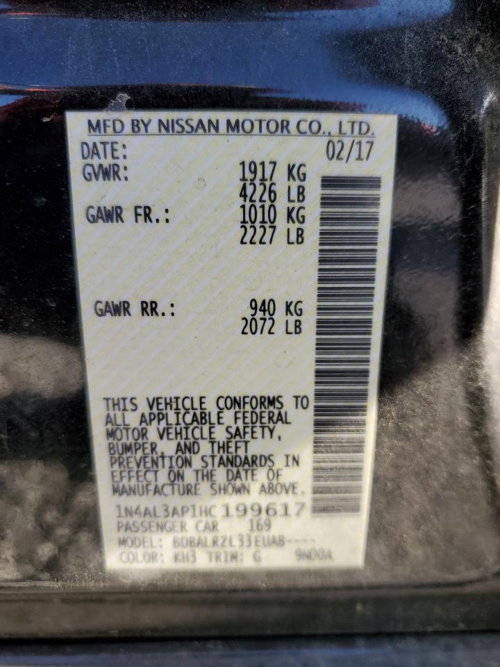 1N4AL3AP1HC199617 NISSAN ALTIMA 2017