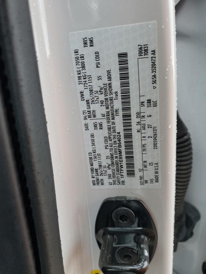 1FTFW1E89MFB64024 FORD F-150 2021
