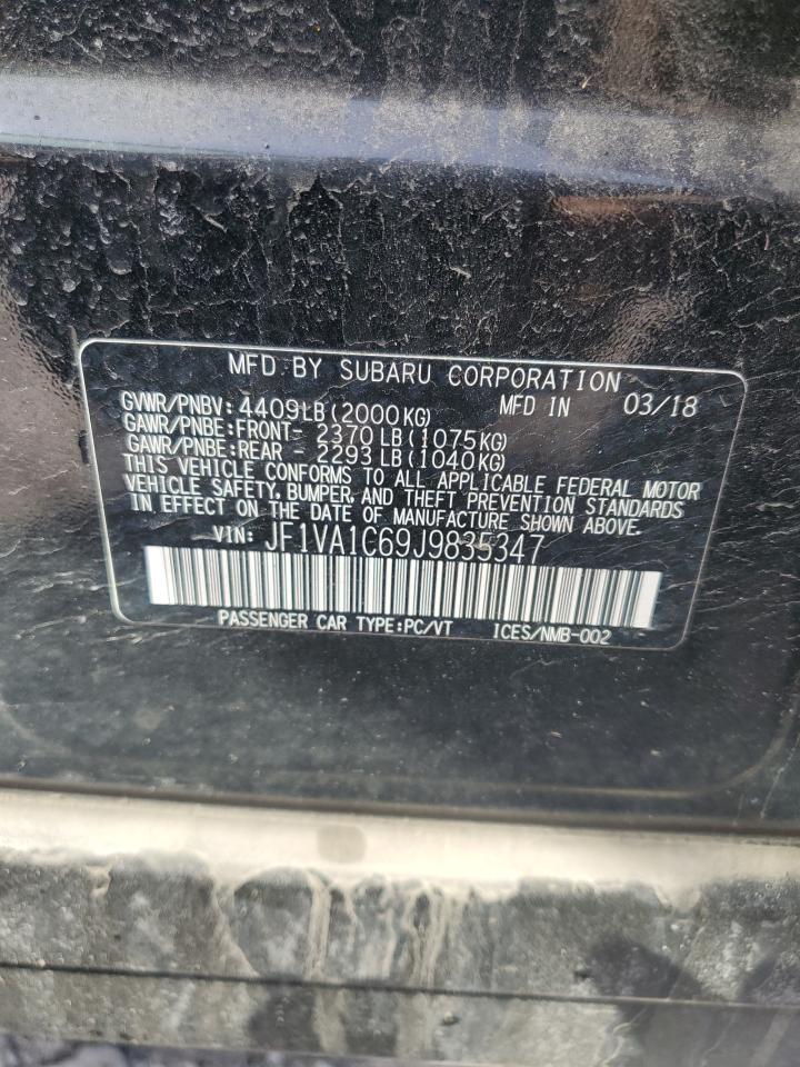2018 Subaru Wrx Premium VIN: JF1VA1C69J9835347 Lot: 53796995