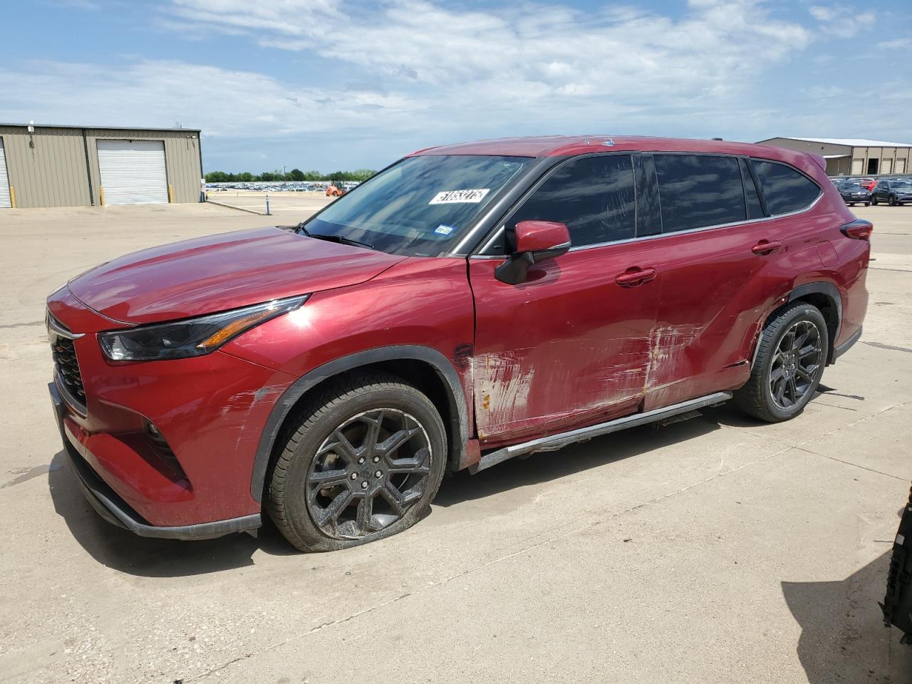 2022 Toyota Highlander L იყიდება Wilmer-ში, TX - Side
