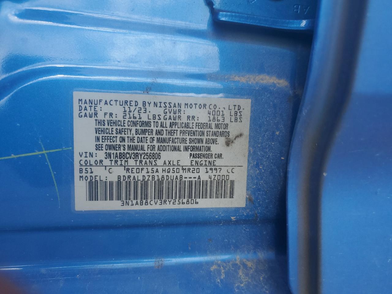 3N1AB8CV3RY256806 NISSAN SENTRA 2024