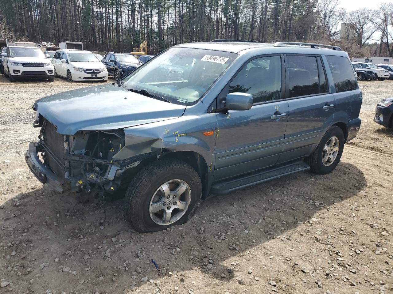 2007 Honda Pilot Exl de vânzare în North Billerica, MA - Front End