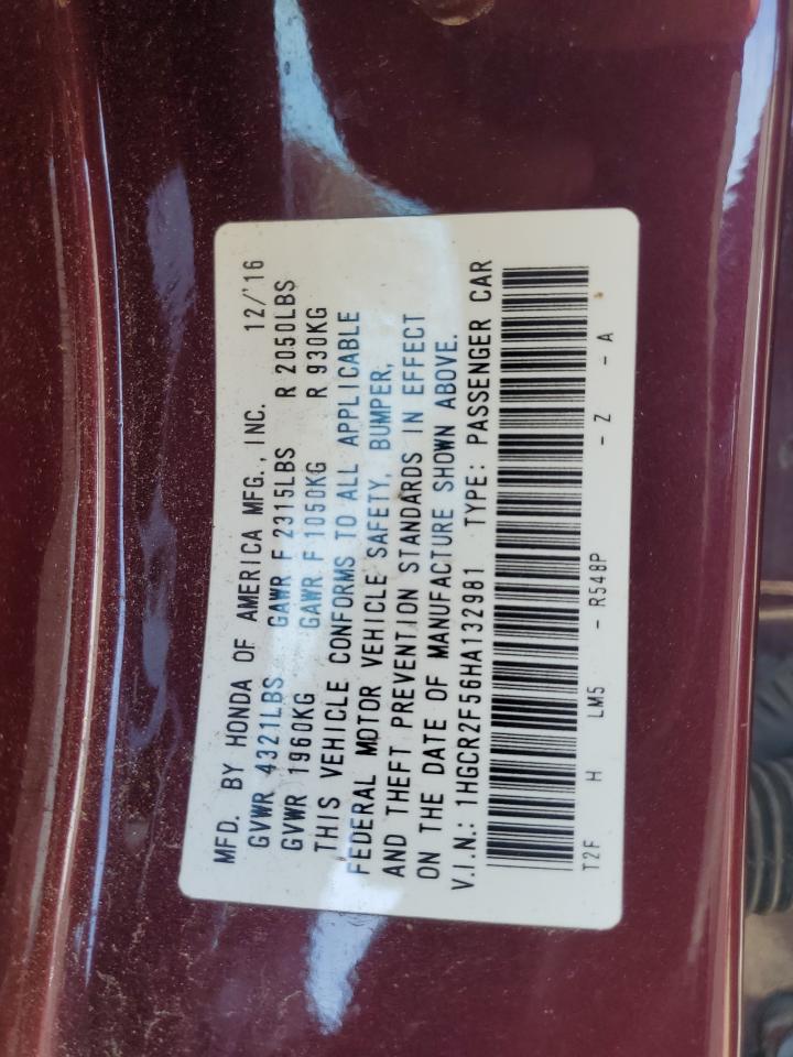 1HGCR2F56HA132981 HONDA ACCORD 2017