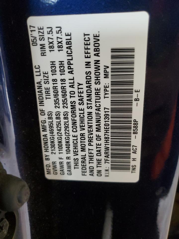 7FARW1H87HE013917 HONDA CRV 2017