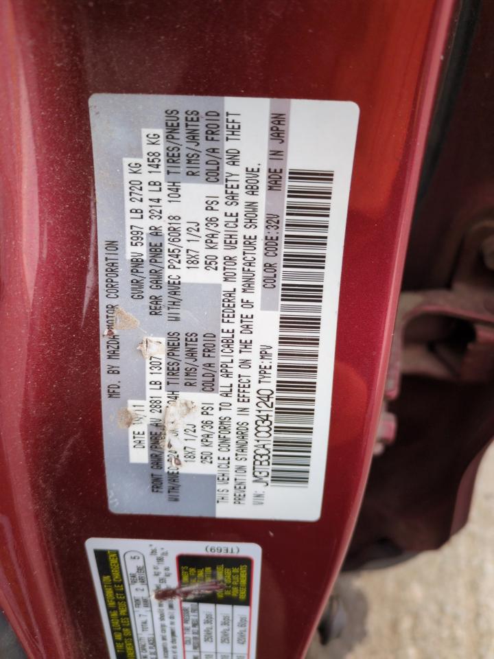 2012 Mazda Cx-9 VIN: JM3TB3CA1C0341240 Lot: 70211895